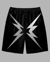 Men's Big & Tall Street Fashion Simple Symmetrical Lightning Printed Casual Sporty Shorts